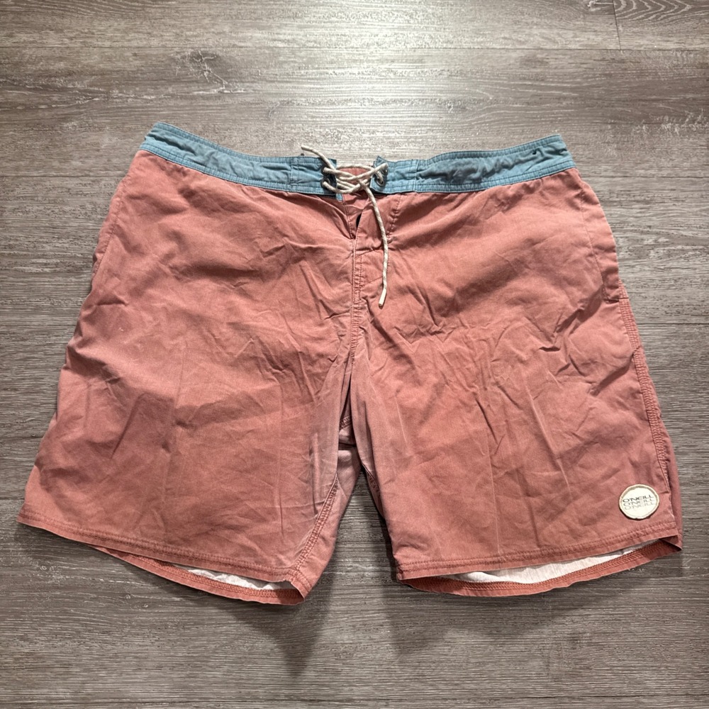 O'Neill Cruzers Shorts Men 36 Pink Cotton Blend Hybrid Boardshorts Surf Beachy